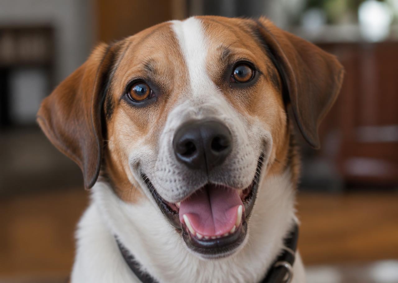 Perro feliz y saludable