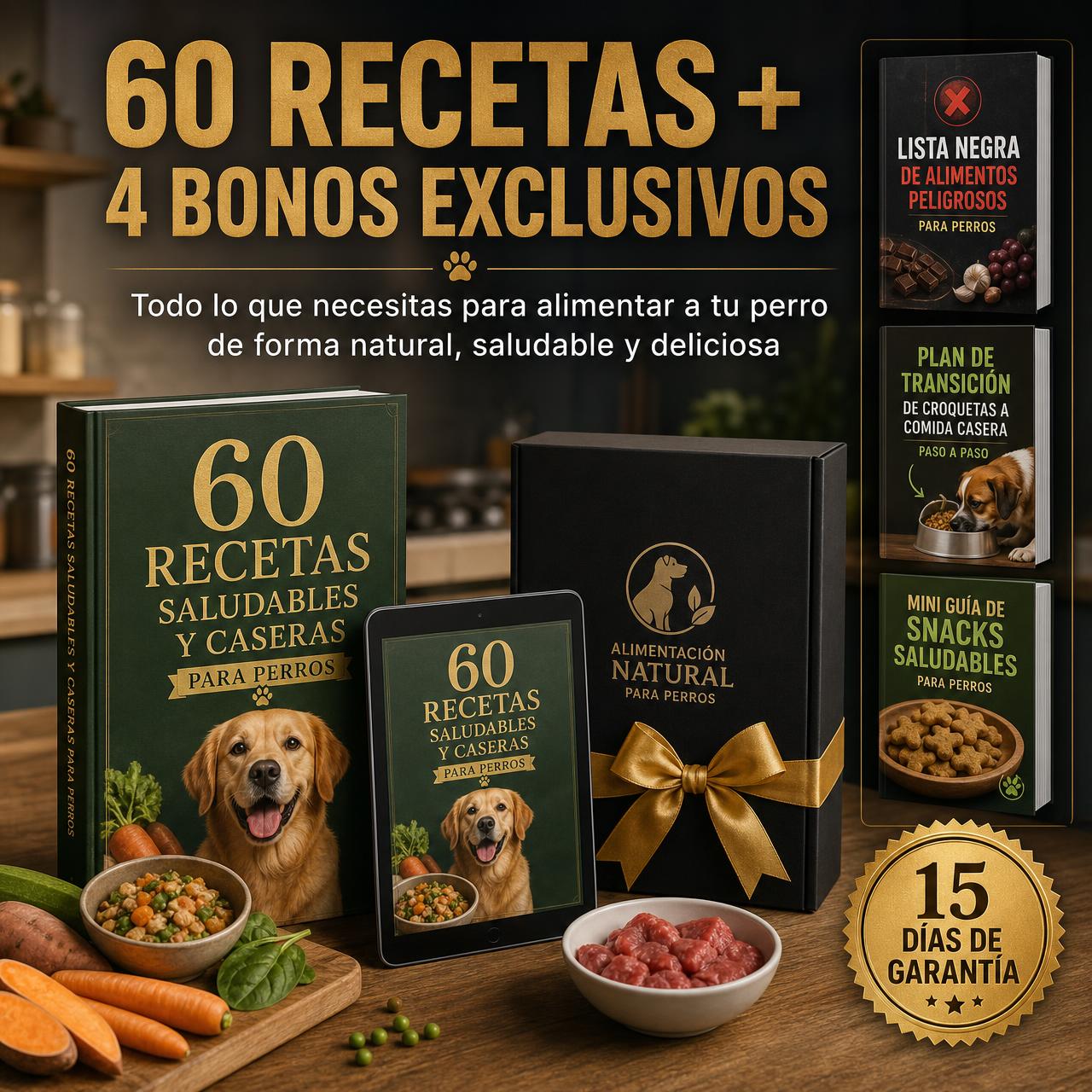 Pack completo: 60 recetas más 4 bonos exclusivos